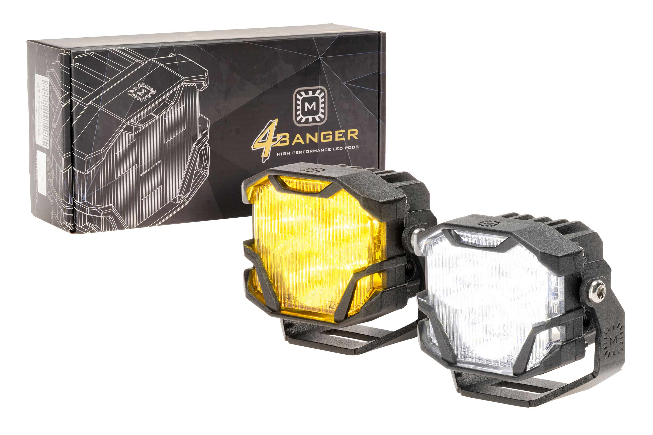 mog ページ Amazon.com: Morimoto 4Banger HXB LED Pods (SAE Wide/Yellow